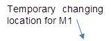 Temporary changing location for M1 